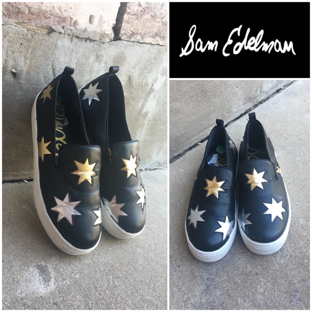 Sam Edelman Black Star Lora Platform Sneakers
